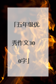 五年级优秀作文300字