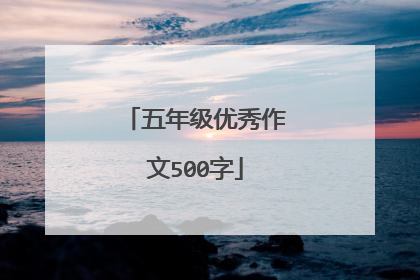 五年级优秀作文500字