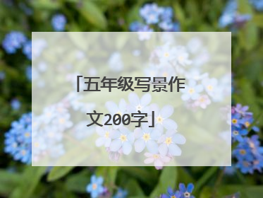 五年级写景作文200字
