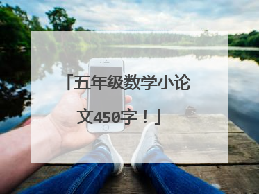 五年级数学小论文450字!