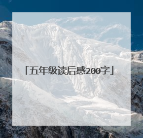 五年级读后感200字