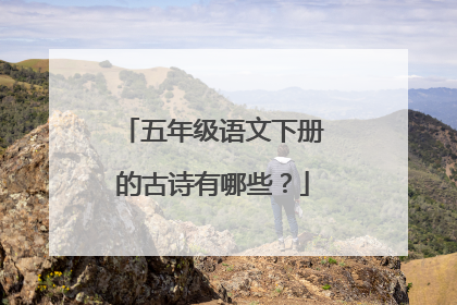 五年级语文下册的古诗有哪些？