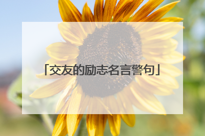 交友的励志名言警句
