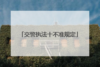 交警执法十不准规定