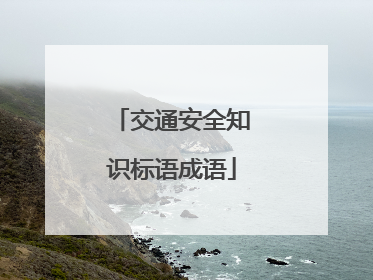 交通安全知识标语成语