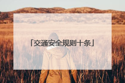 交通安全规则十条