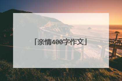 亲情400字作文