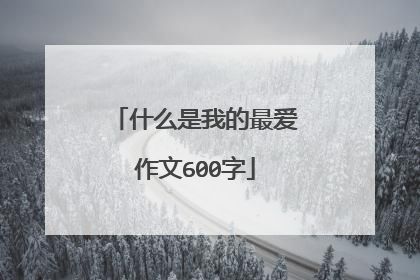 什么是我的最爱作文600字