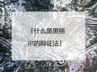 什么是黑格尔的辩证法