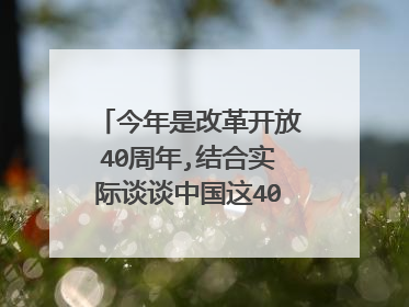 今年是改革开放40周年,结合实际谈谈中国这40年发现变化及存在的问题,以及未来（一千字左右）