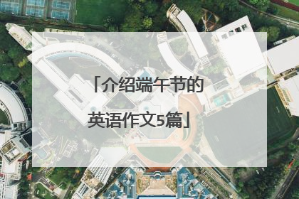 介绍端午节的英语作文5篇