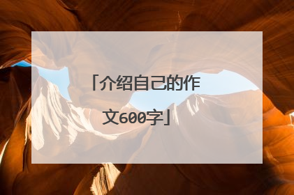 介绍自己的作文600字