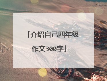 介绍自己四年级作文300字