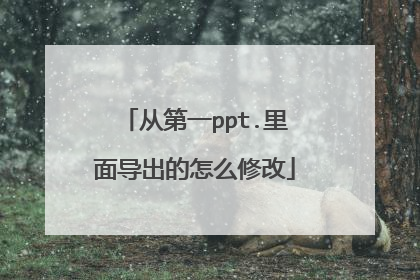 从第一ppt.里面导出的怎么修改