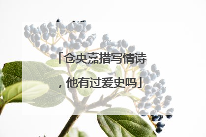 仓央嘉措写情诗，他有过爱史吗