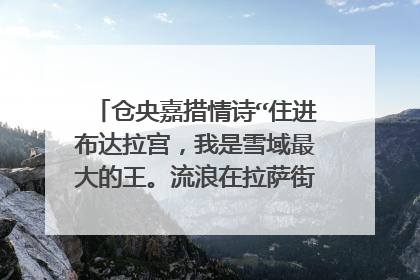 仓央嘉措情诗“住进布达拉宫,我是雪域最大的王。流浪在拉萨街头,我是世间最美的情郎。”求藏文!!!