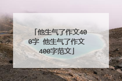 他生气了作文400字 他生气了作文400字范文