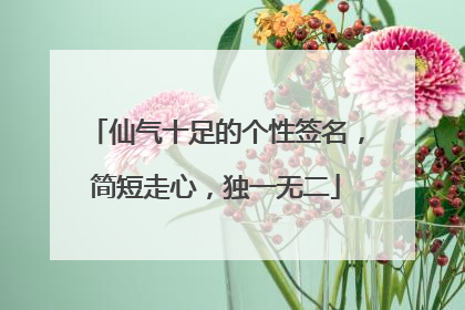 仙气十足的个性签名，简短走心，独一无二