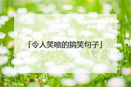 令人笑喷的搞笑句子