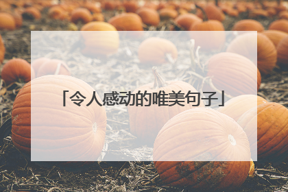 令人感动的唯美句子
