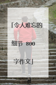 令人难忘的细节 800字作文