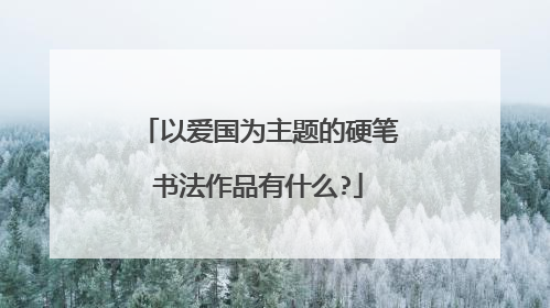 以爱国为主题的硬笔书法作品有什么?