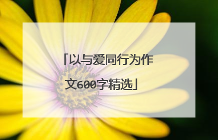 以与爱同行为作文600字精选