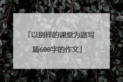 以别样的课堂为题写篇600字的作文