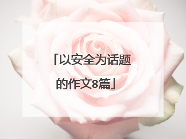 以安全为话题的作文8篇