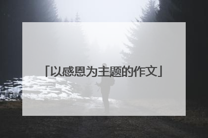 以感恩为主题的作文