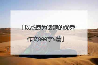 以感恩为话题的优秀作文800字5篇