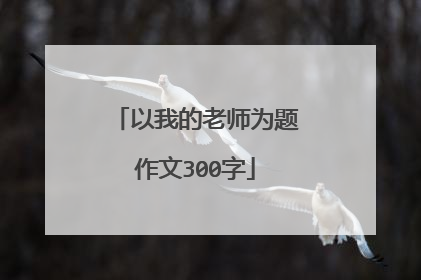 以我的老师为题作文300字