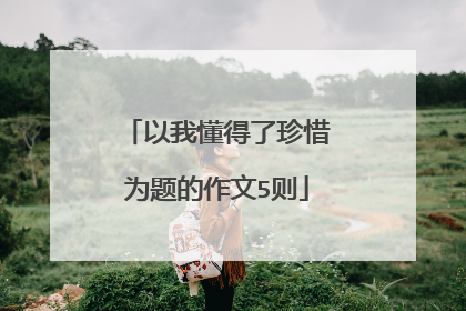 以我懂得了珍惜为题的作文5则