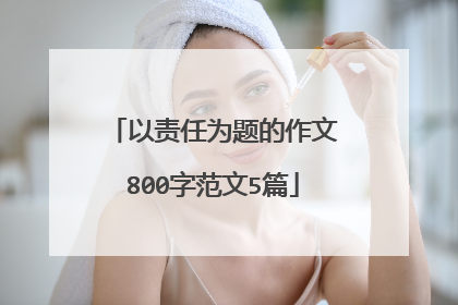 以责任为题的作文800字范文5篇