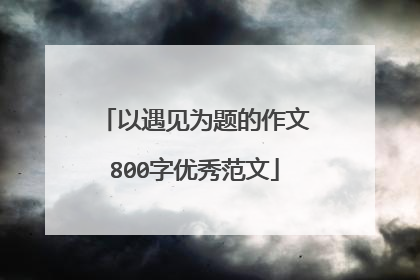 以遇见为题的作文800字优秀范文