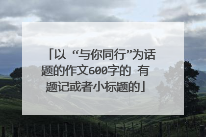 以 “与你同行”为话题的作文600字的 有题记或者小标题的