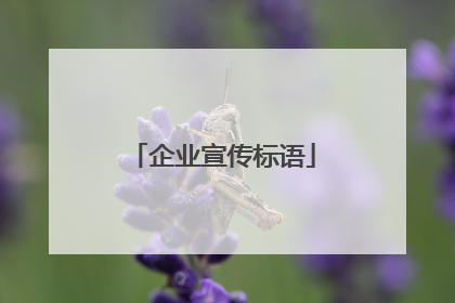 企业宣传标语