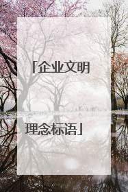 企业文明理念标语