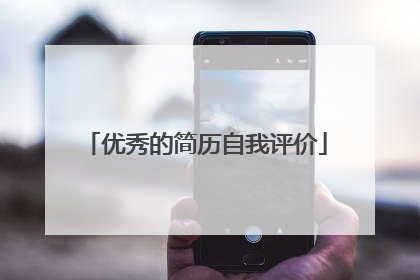 优秀的简历自我评价
