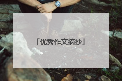 优秀作文摘抄