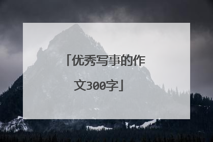 优秀写事的作文300字