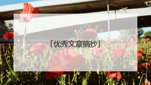 优秀文章摘抄