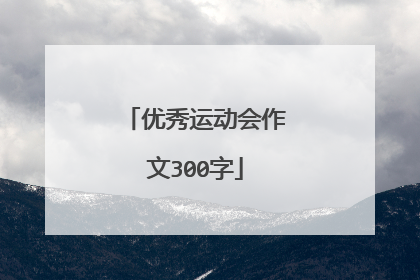 优秀运动会作文300字