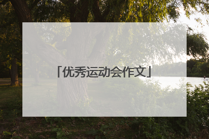 优秀运动会作文