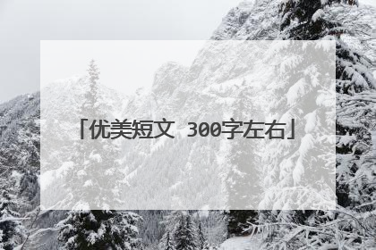 优美短文 300字左右