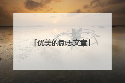 优美的励志文章