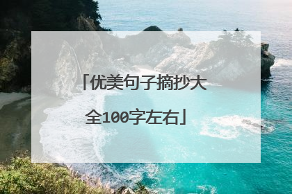 优美句子摘抄大全100字左右