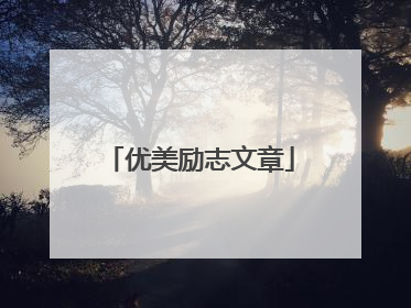 优美励志文章