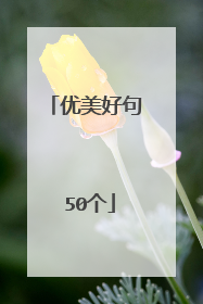 优美好句 50个