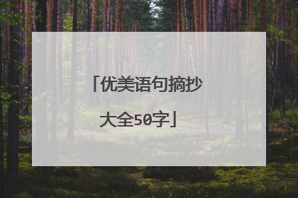 优美语句摘抄大全50字